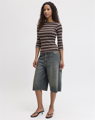 JJXX - JXFifi Striped Boatneck Bluse - Demitasse